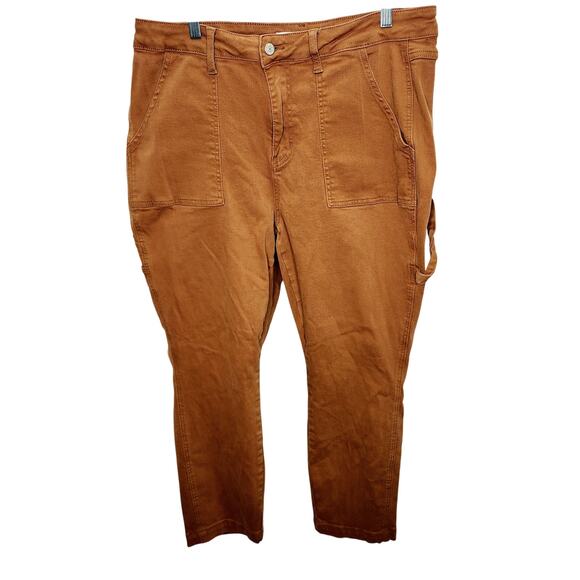 Judy Blue  High Waisted Brown Utility Slim Fit Jeans-Pants Size 18W -JB88462 - Picture 1 of 15